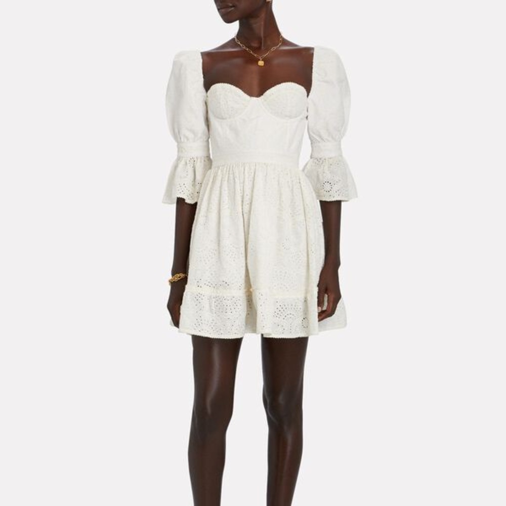 Agua Bendita Cedro Mini Dress in Eyelet